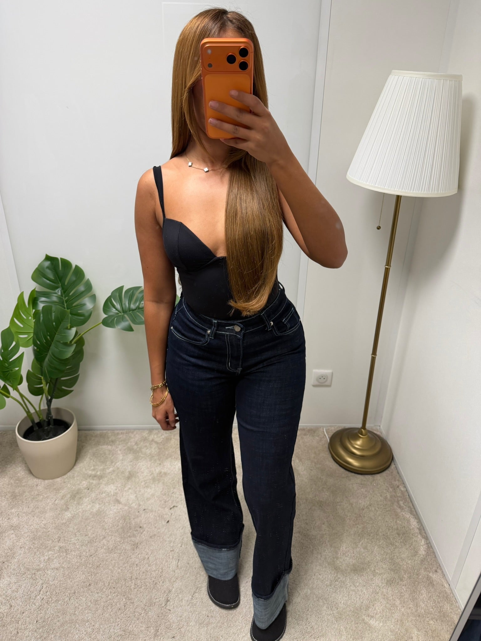 Jeans Hatice coutures blanches