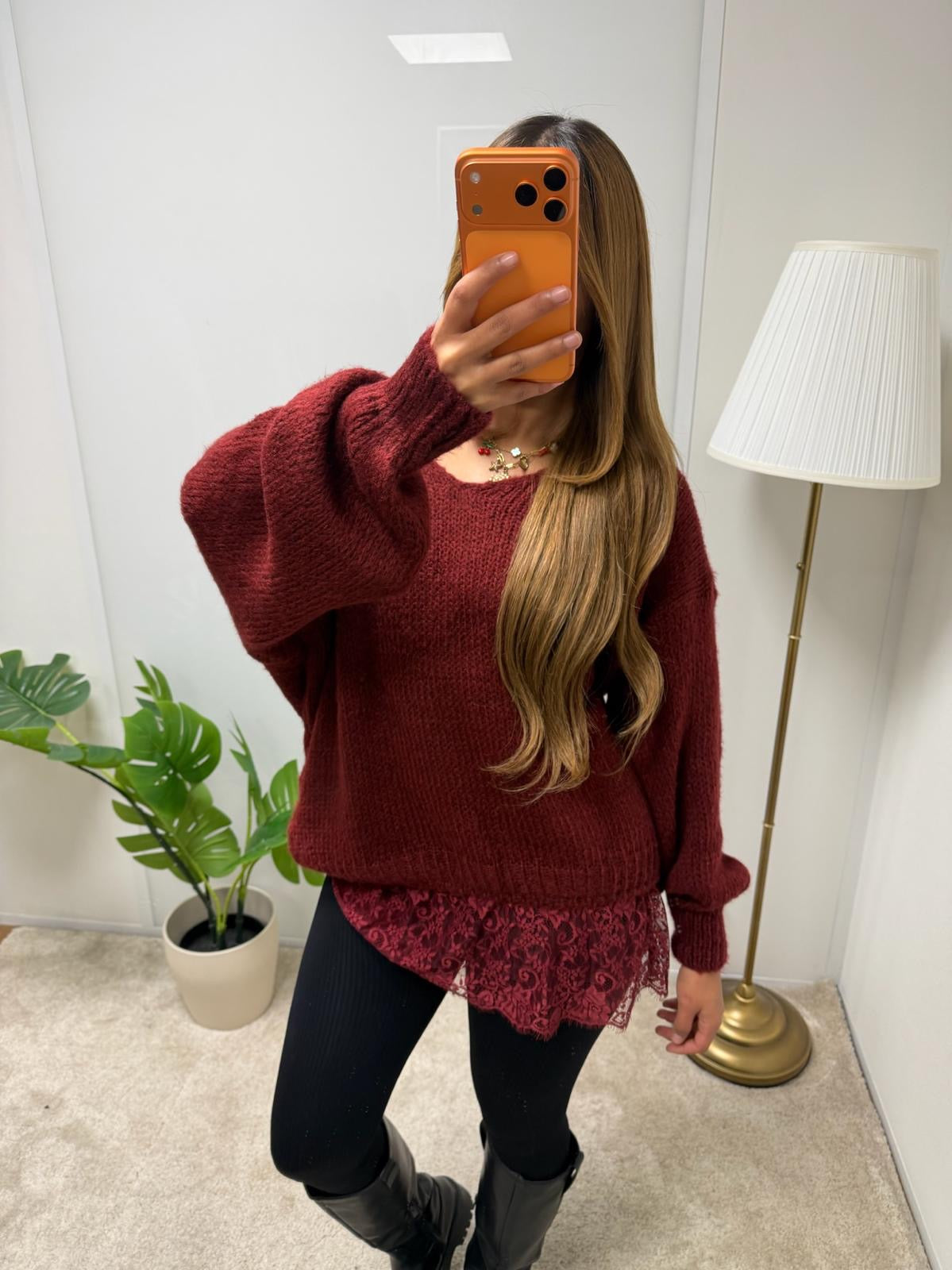 Pull à dentelle Célia