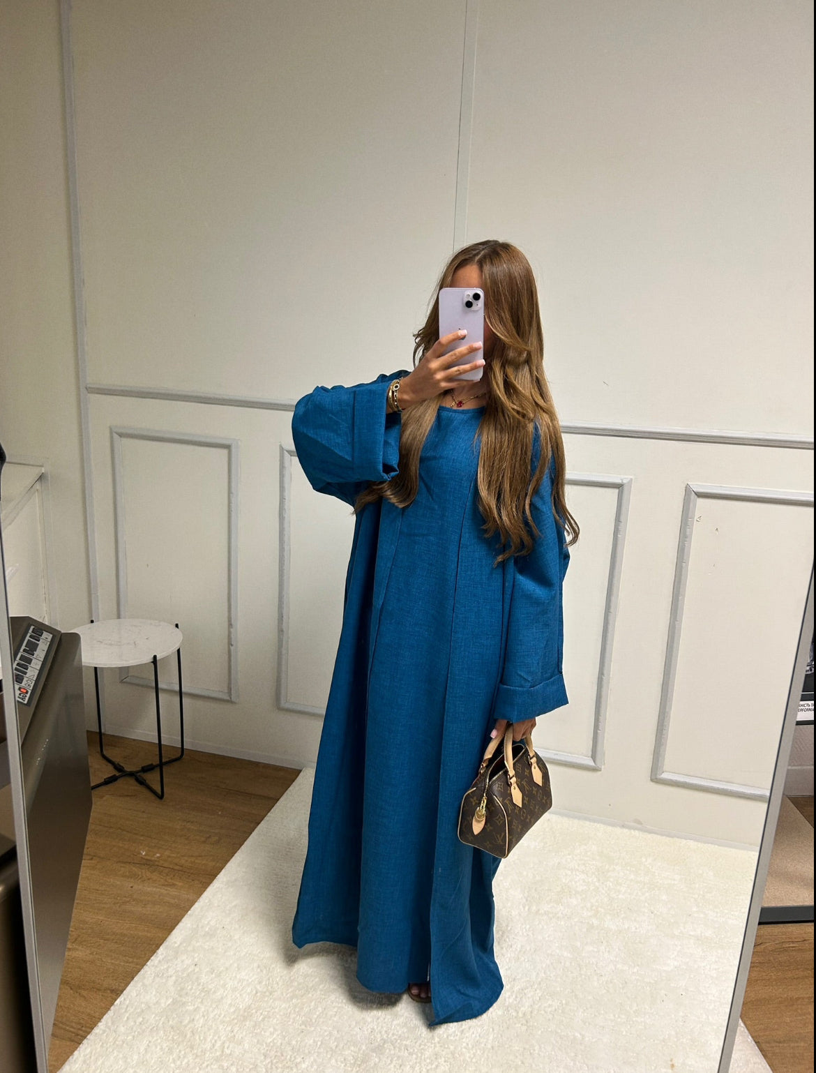 Abaya + Kimono en lin Sherine 2 pièces
