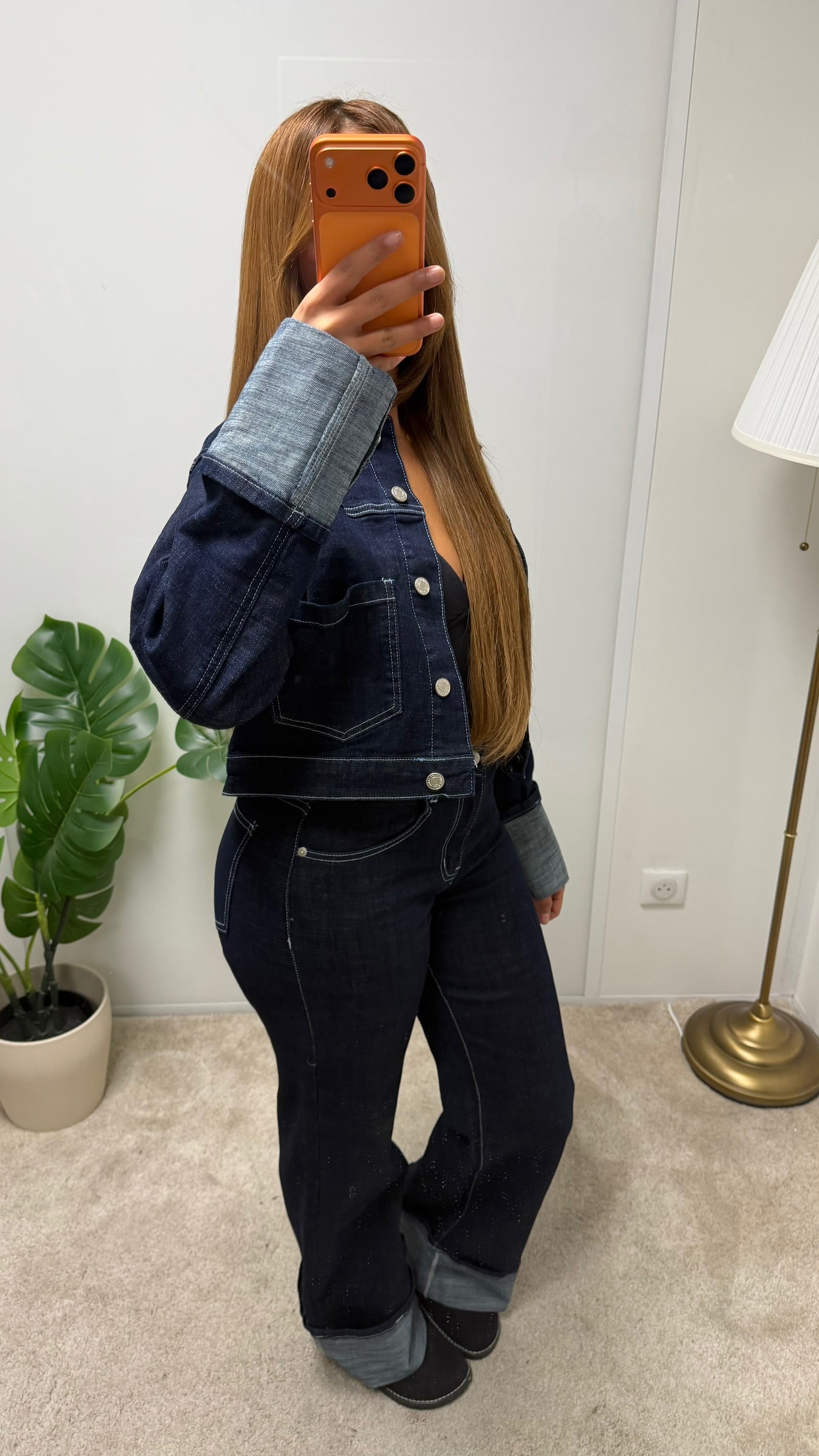 Jeans Hatice coutures blanches