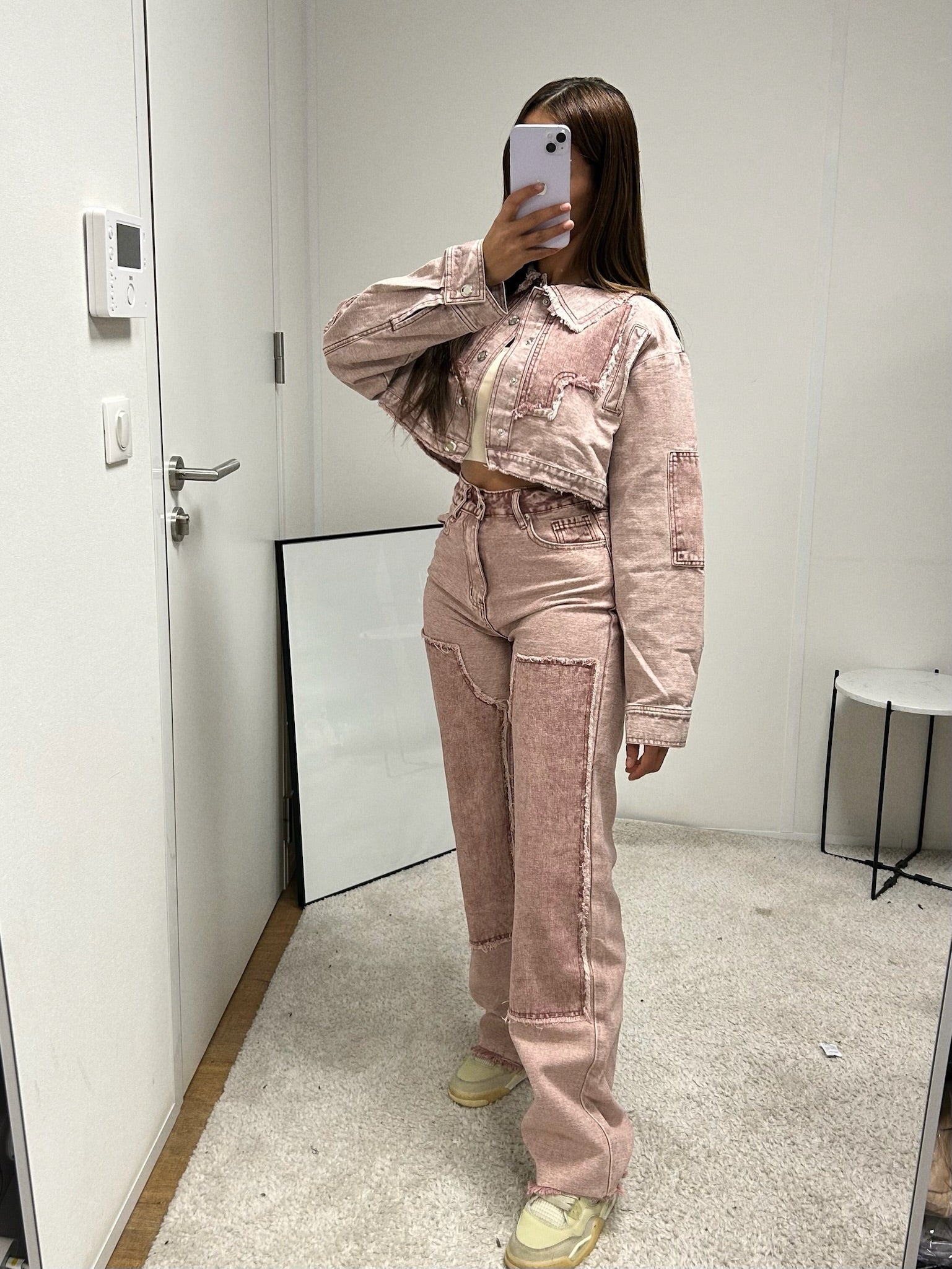 Jeans à empiècement Pamela (Rose) A1000