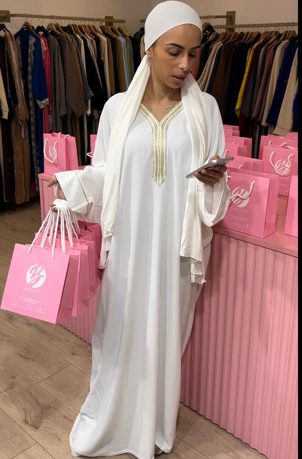 Abaya Olivia (blanc)
