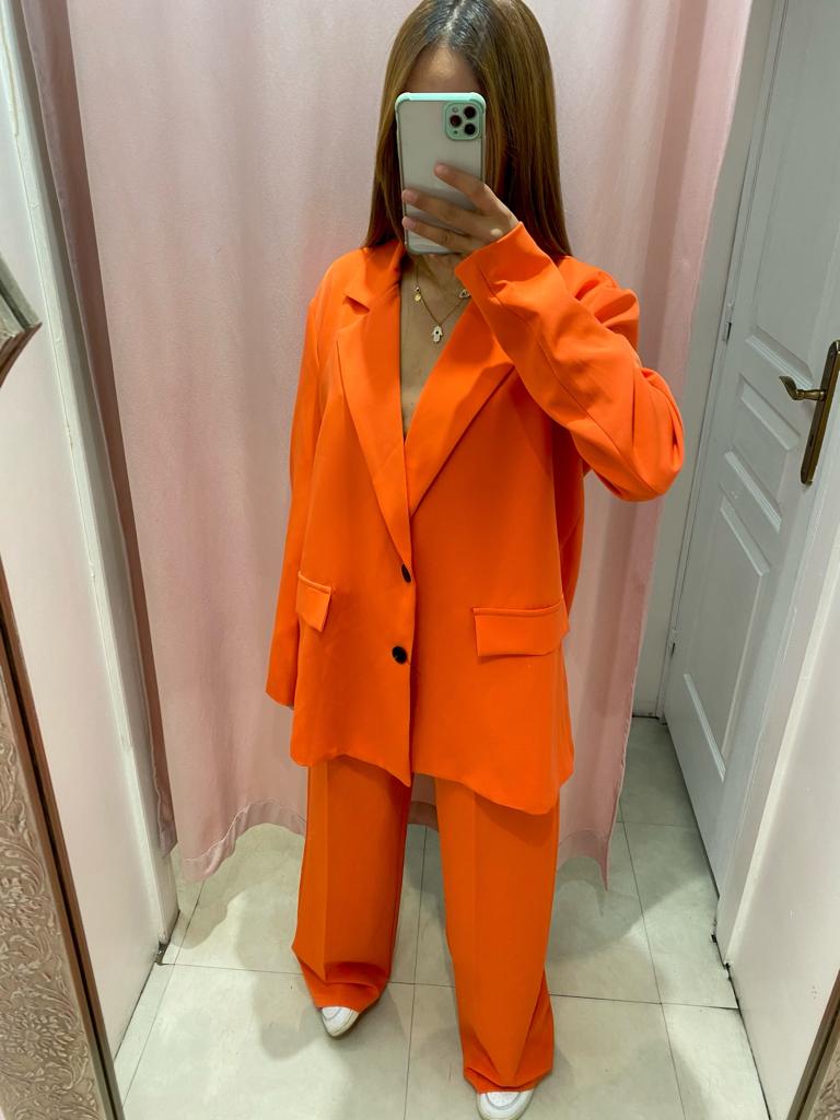Ensemble Blazer Marina Orange