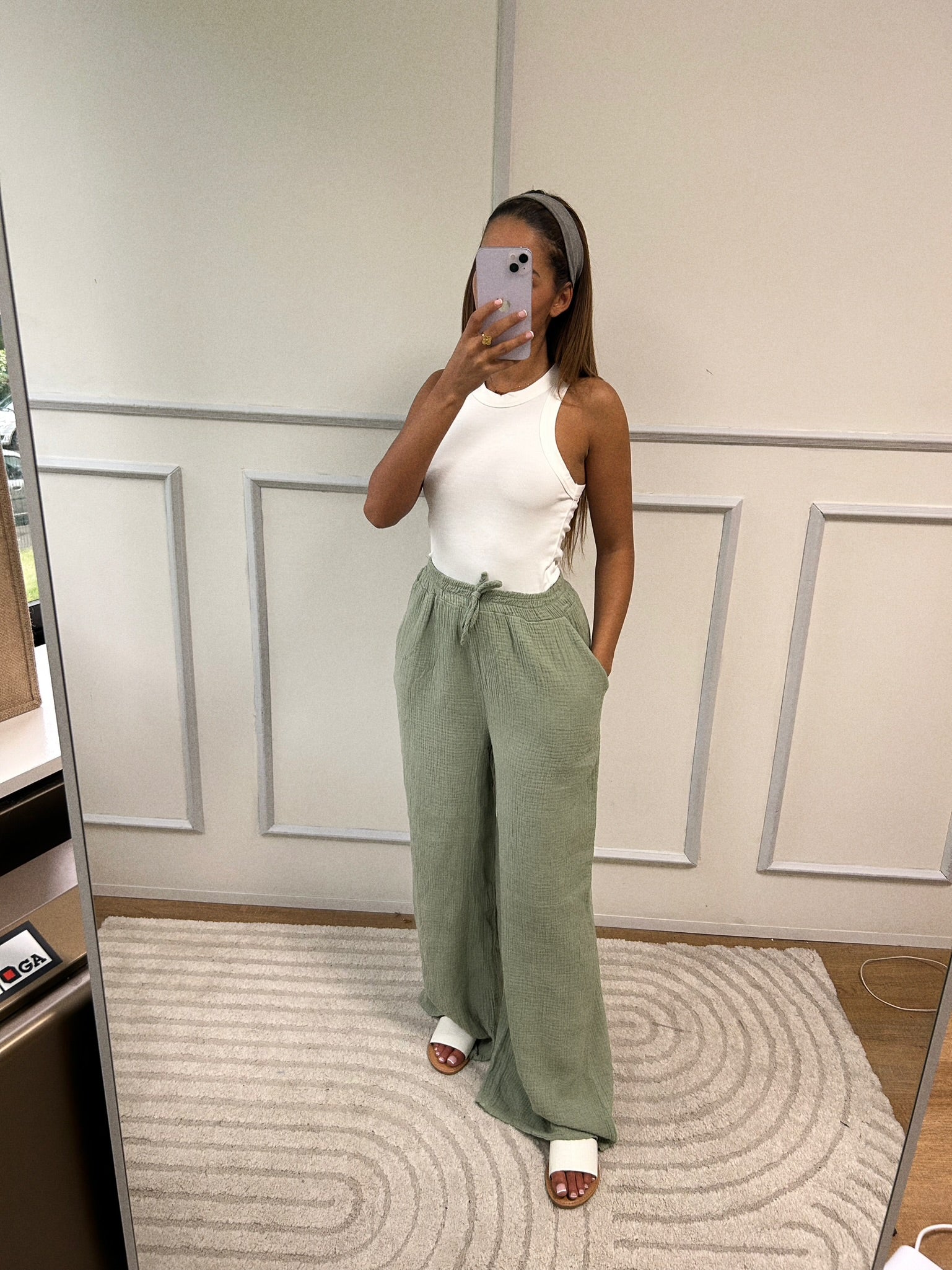 Pantalon Melanie Gaz de coton