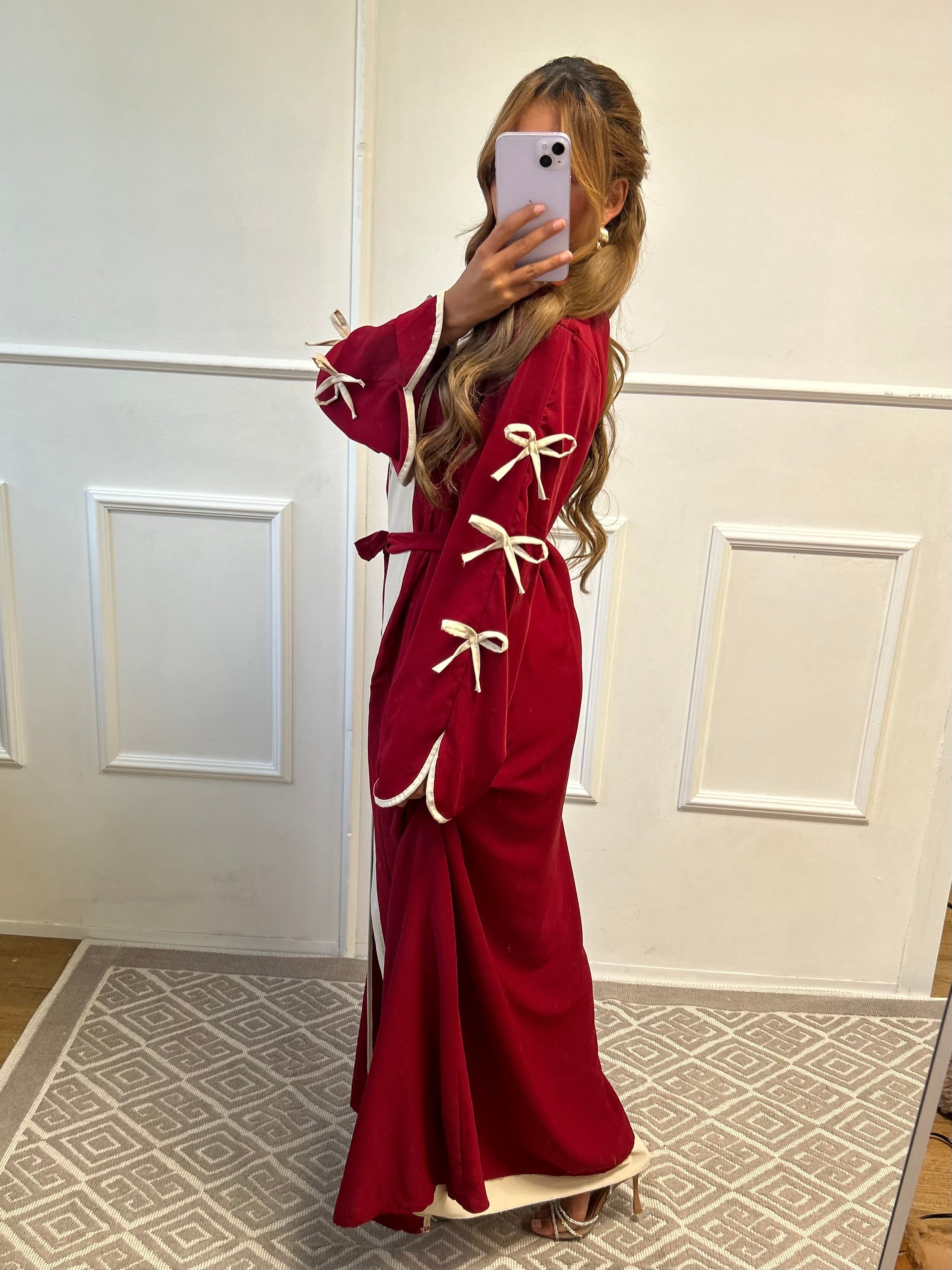 Abaya + kimono Cerise