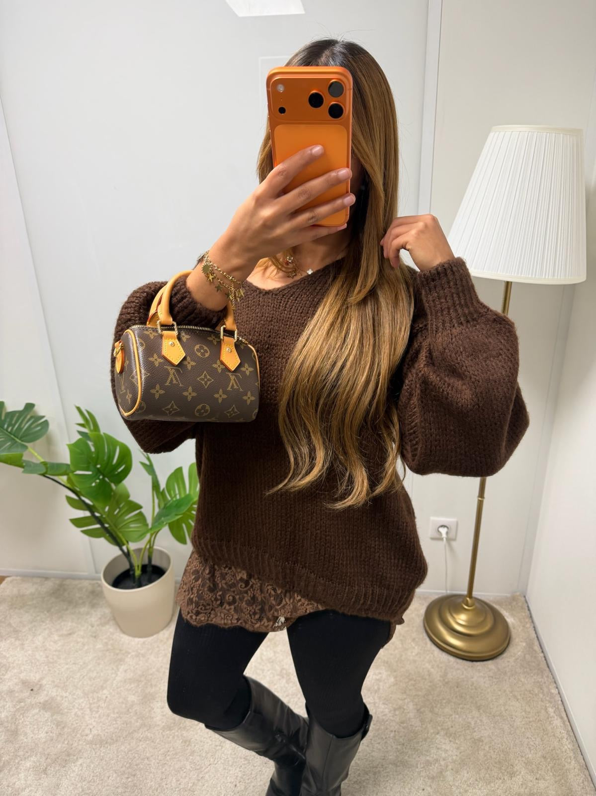 Pull à dentelle Célia