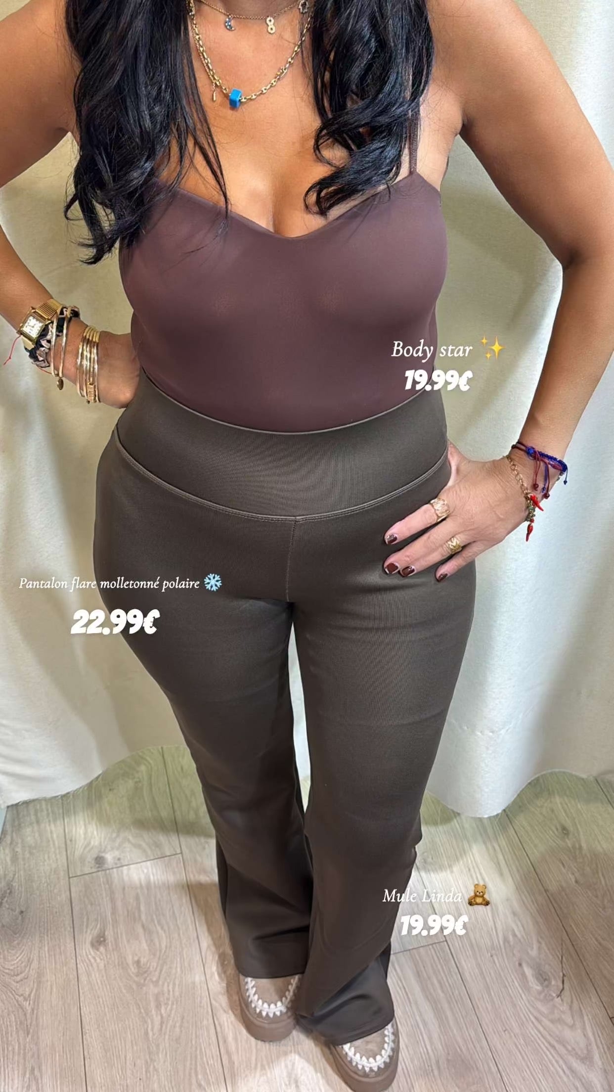 Pantalon flare molletonné POLAIR ÉPAIS   3257