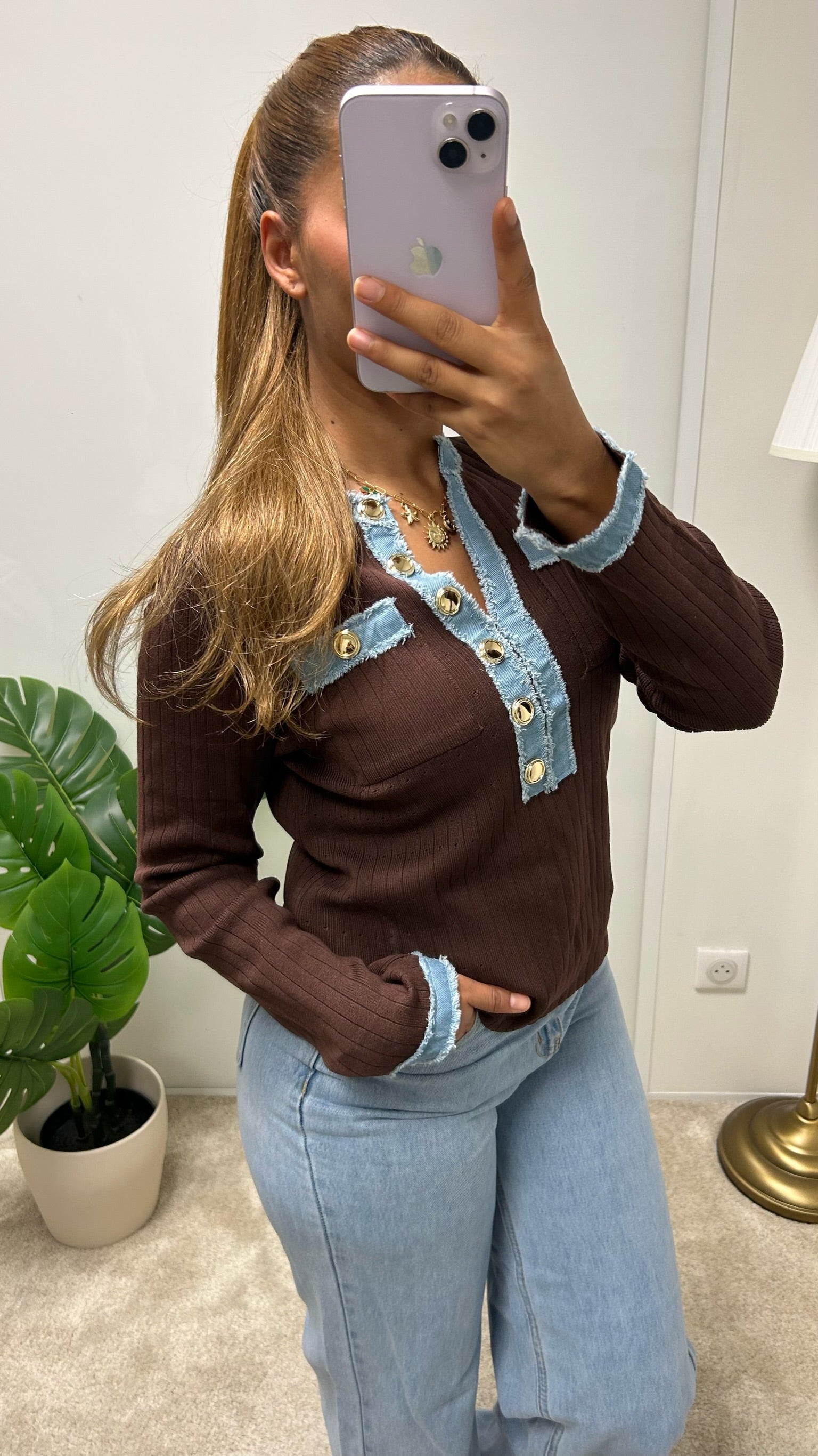 pull a detail denim  Aveline