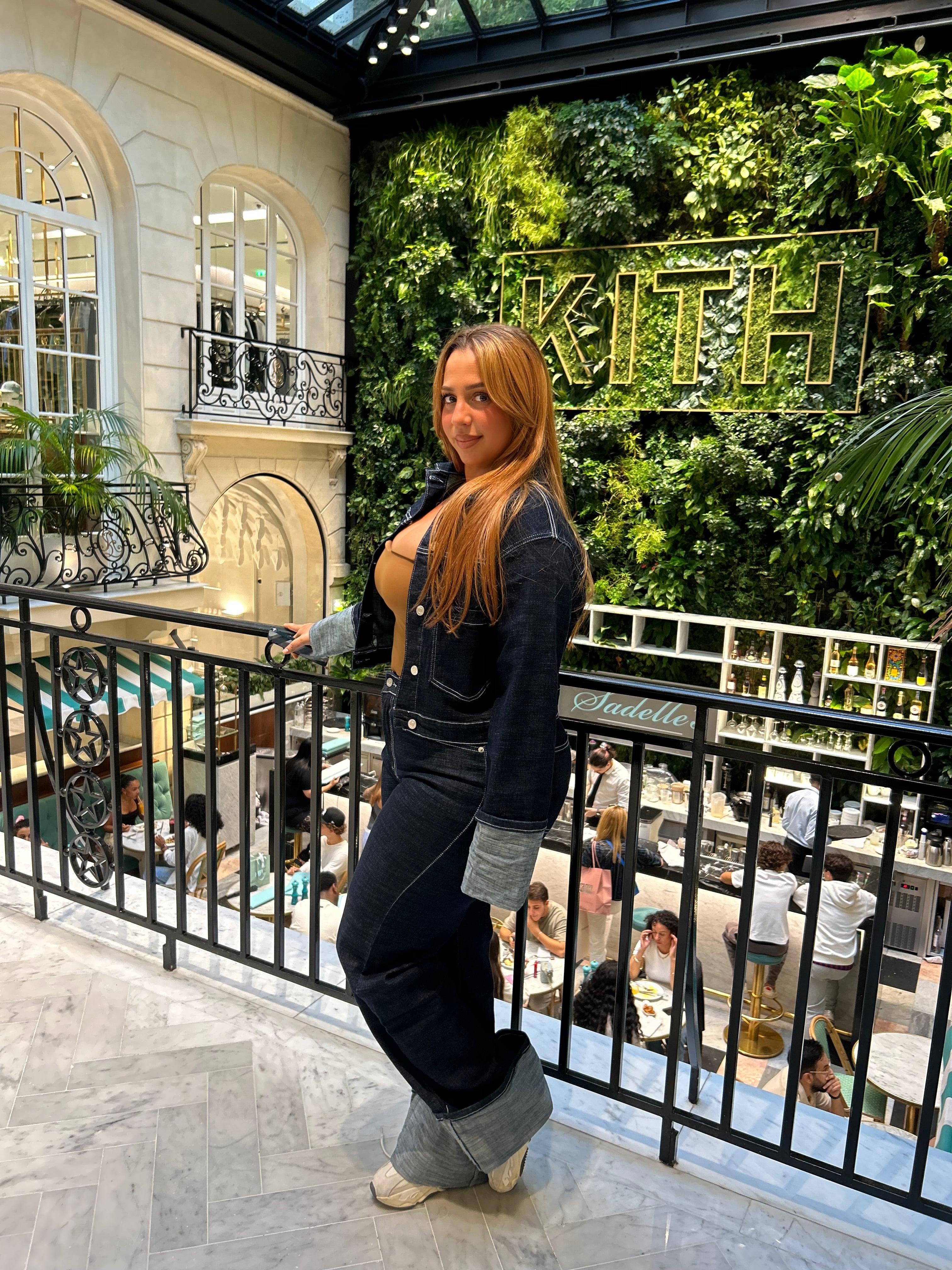 Jeans Hatice coutures blanches