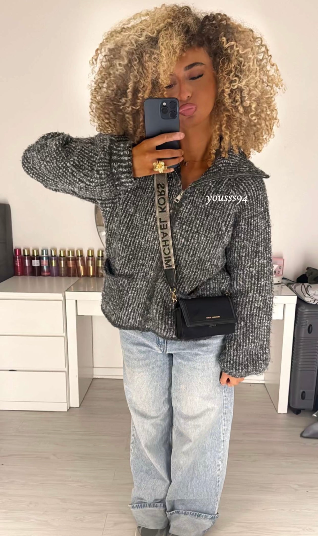 Cardigan zippé en maille côtelée NAYIA