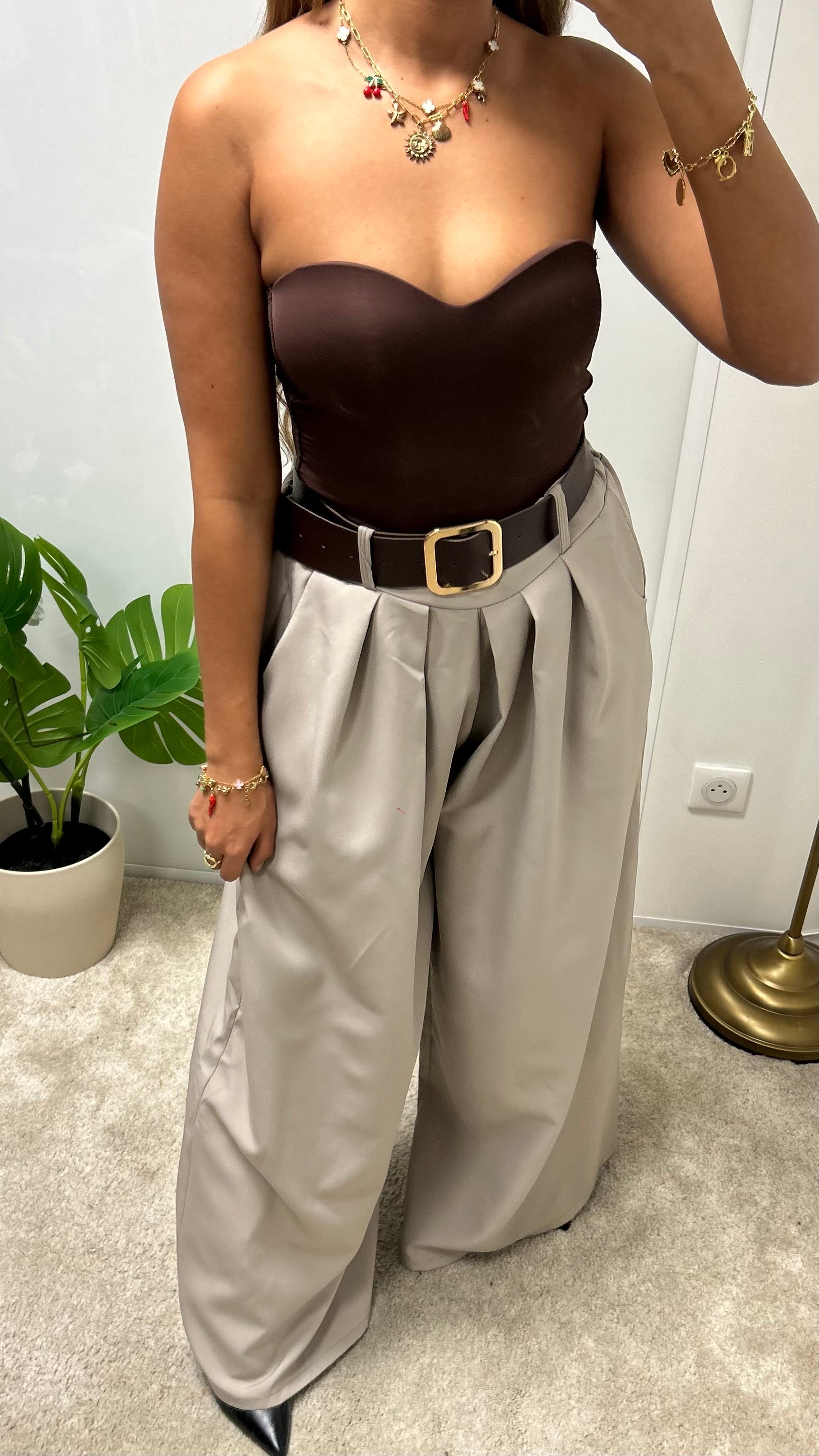 Pantalon CYNDELLE ceinturé