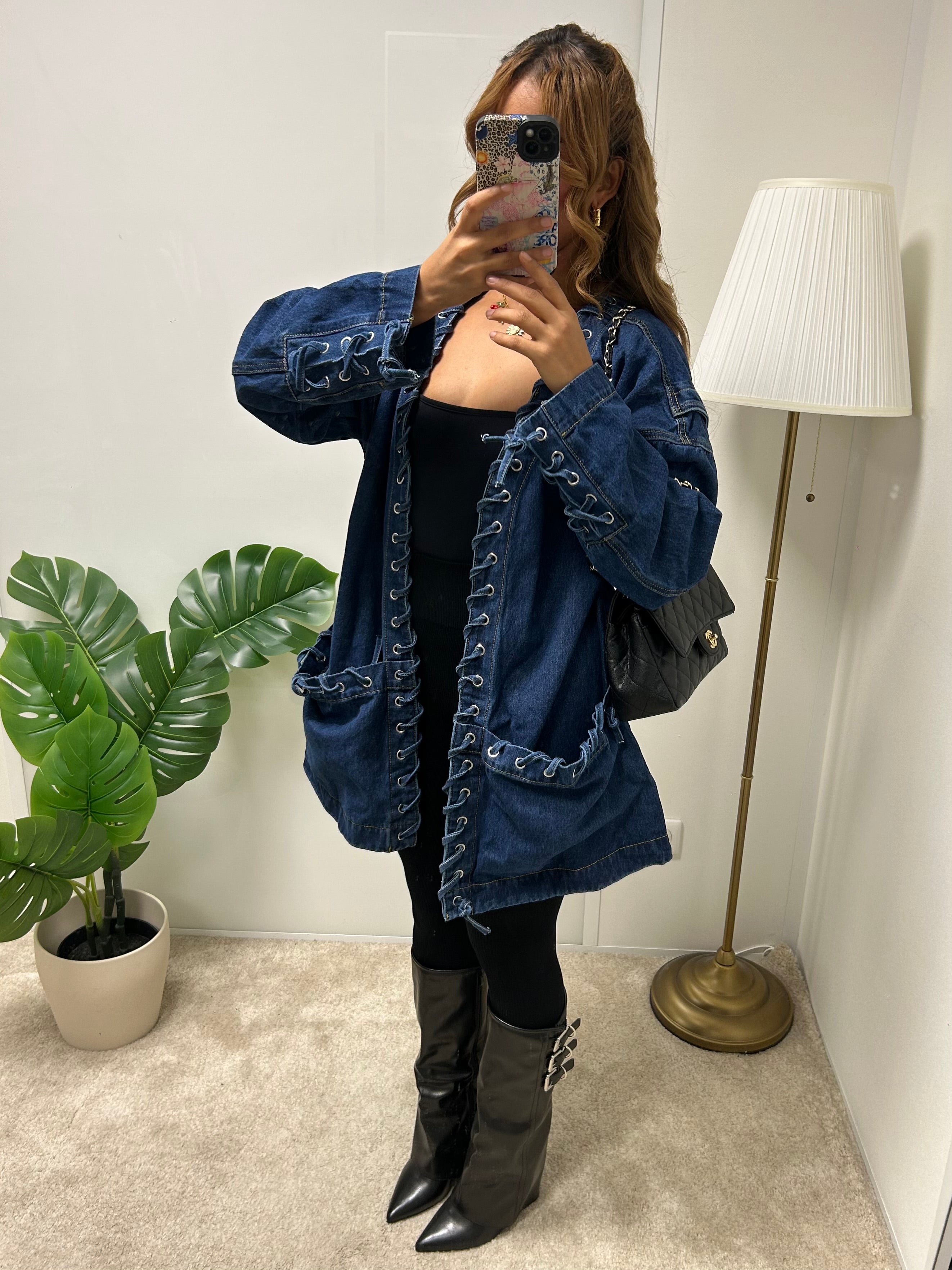 Veste en jeans noué WASSILYA