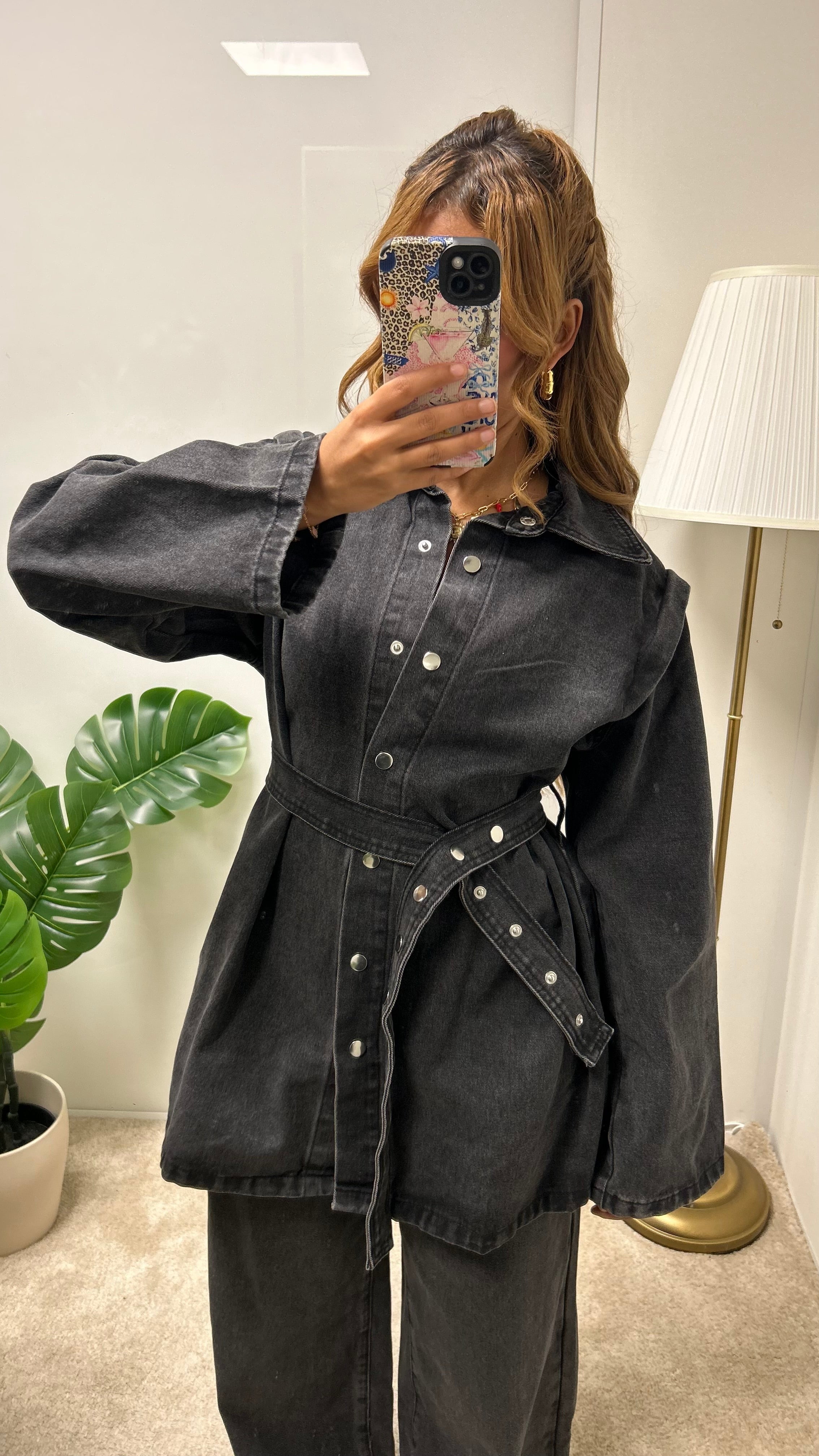 Veste boutonné en jeans SYRIELLE (gris)