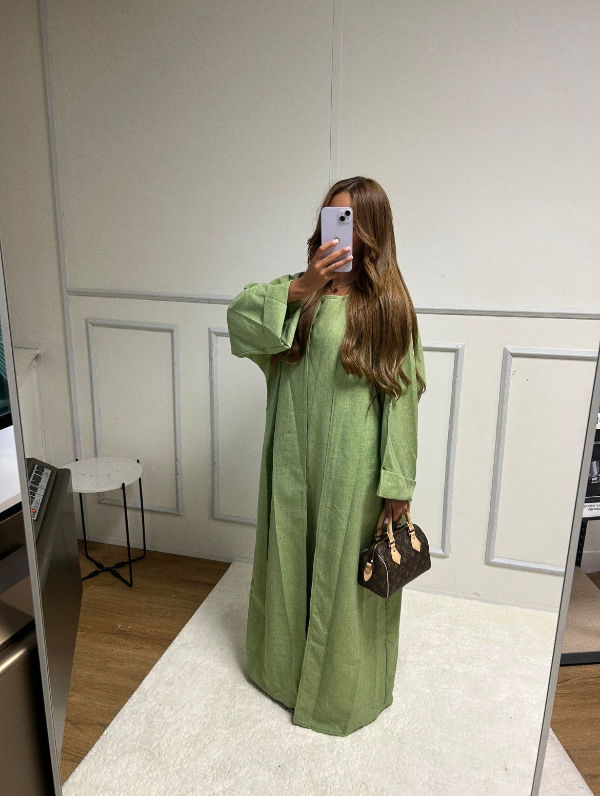 Abaya + Kimono en lin Sherine 2 pièces