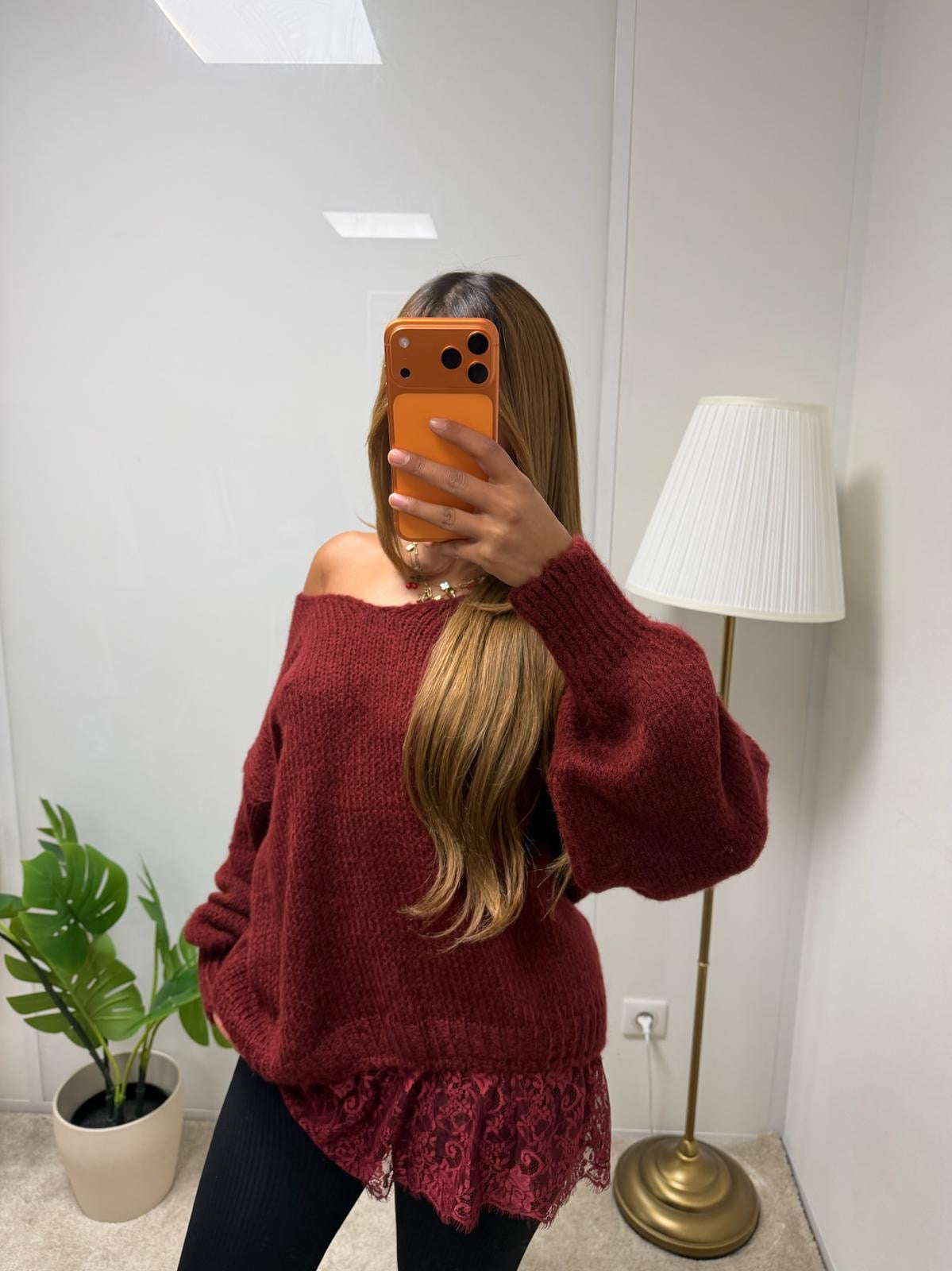 Pull à dentelle Célia