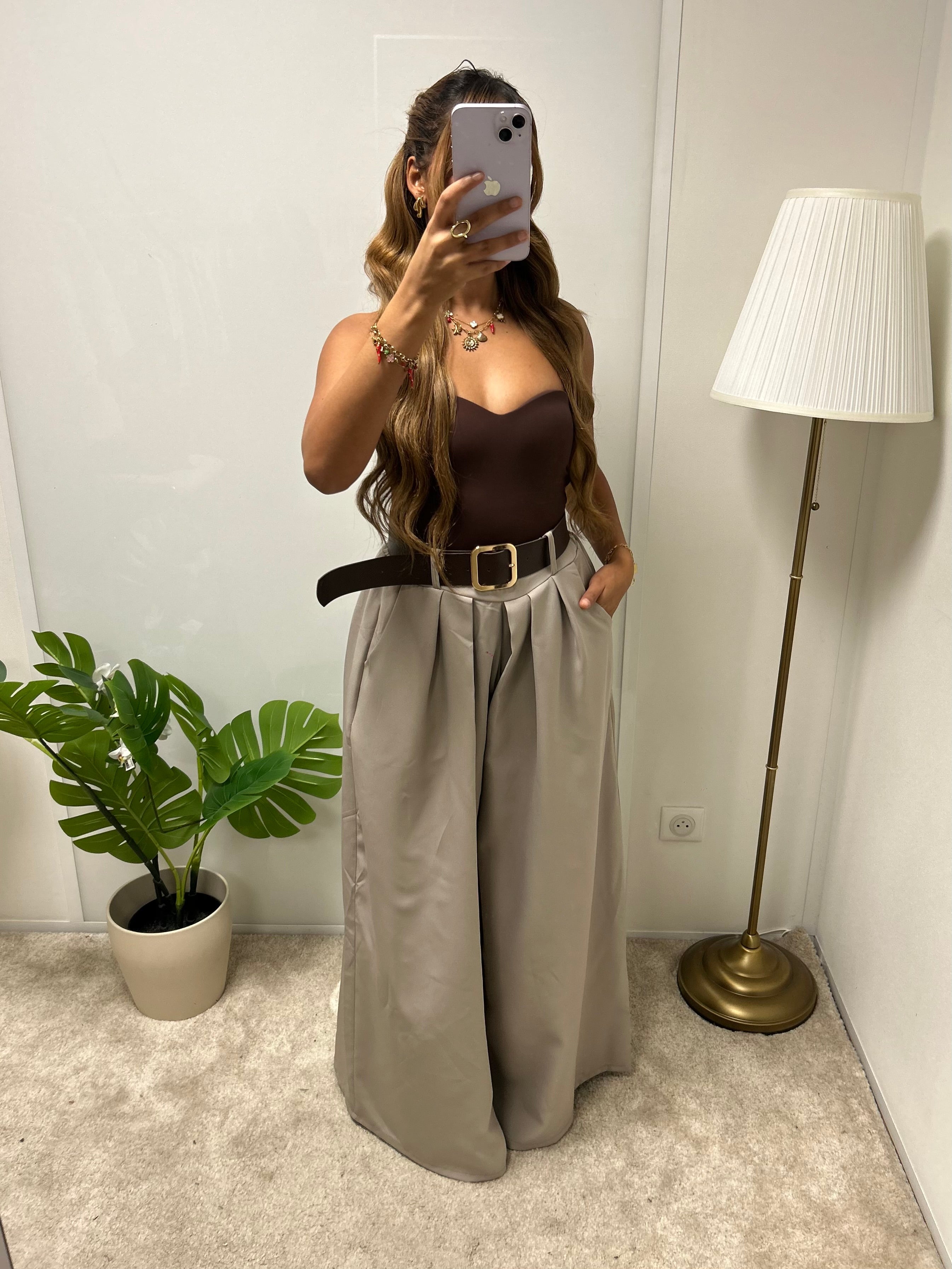 Pantalon CYNDELLE ceinturé