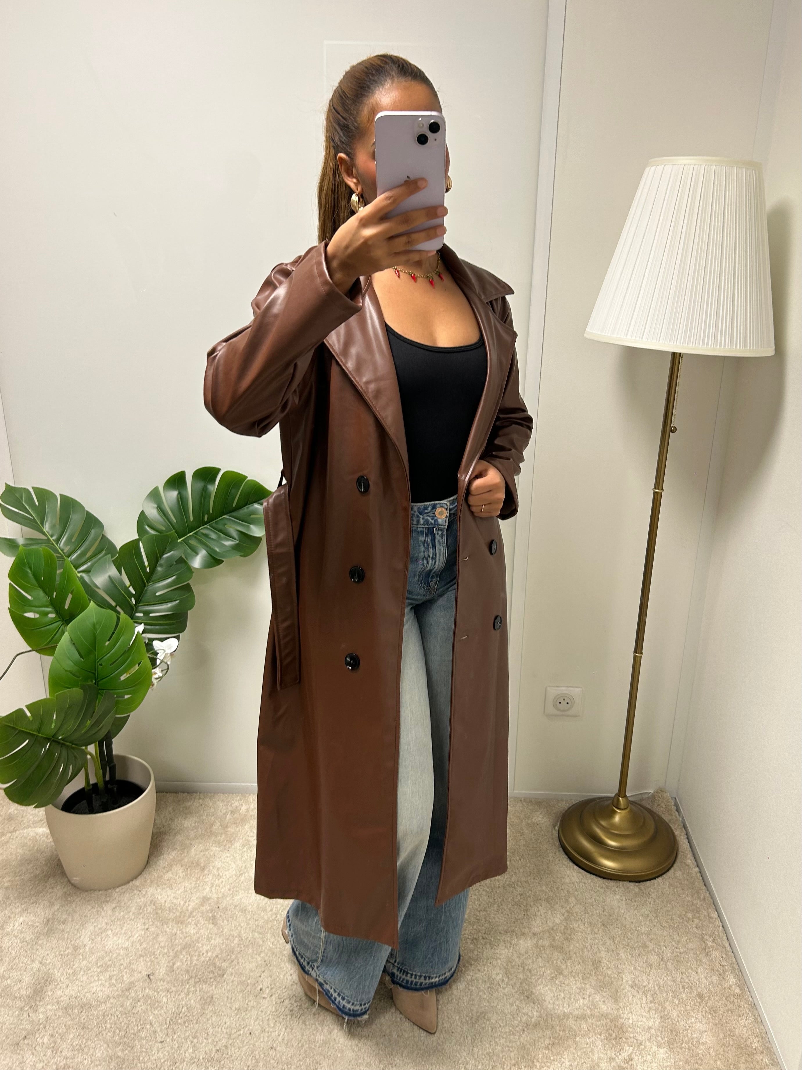 Trench cuir Salima