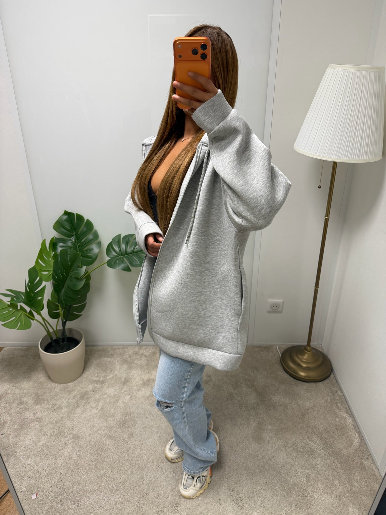 Gilet sweat effet Néoprène LONG KAYALI