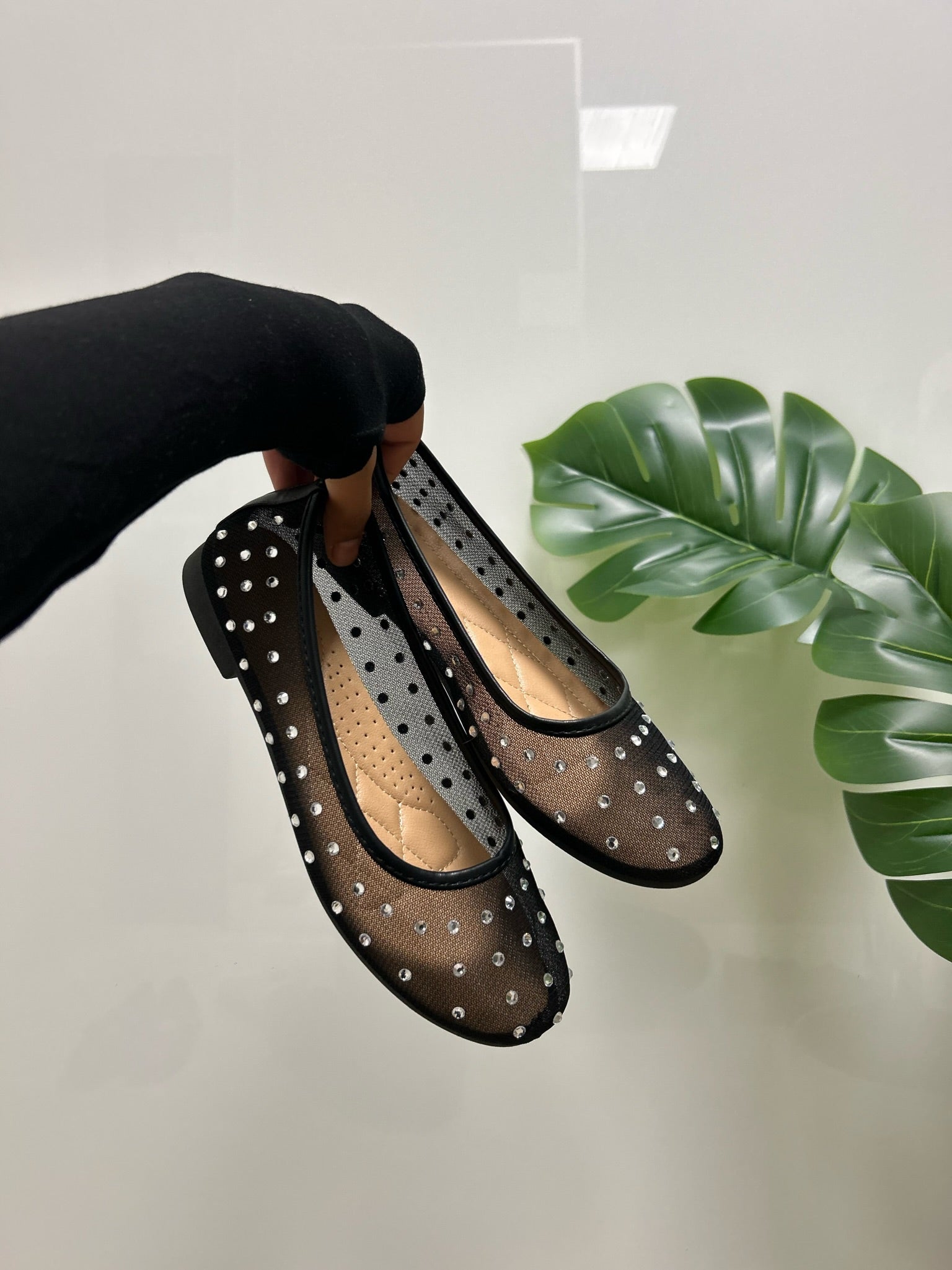Ballerine transparente strass