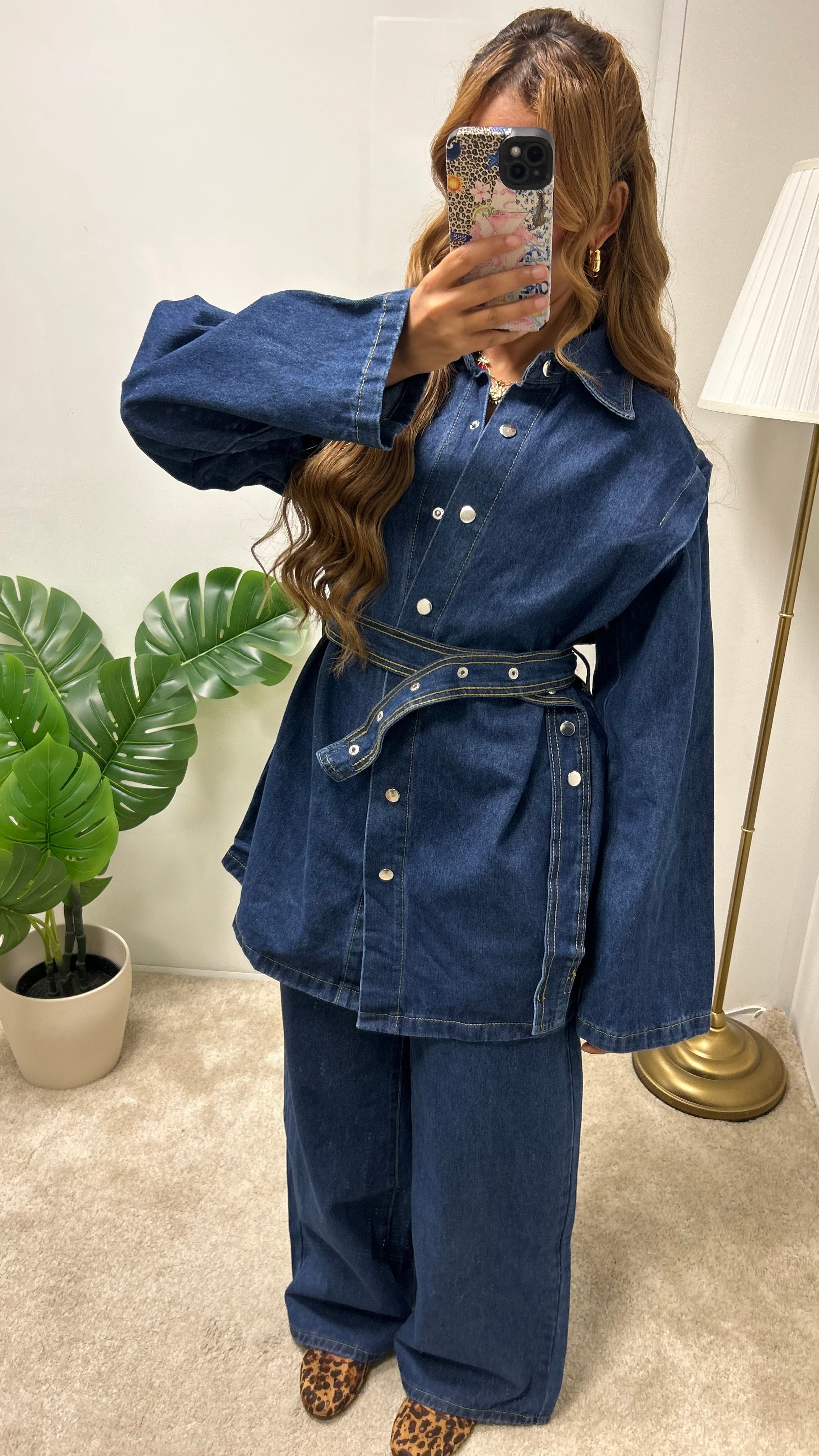 Jeans loose taille basse SYRIELLE (bleu)