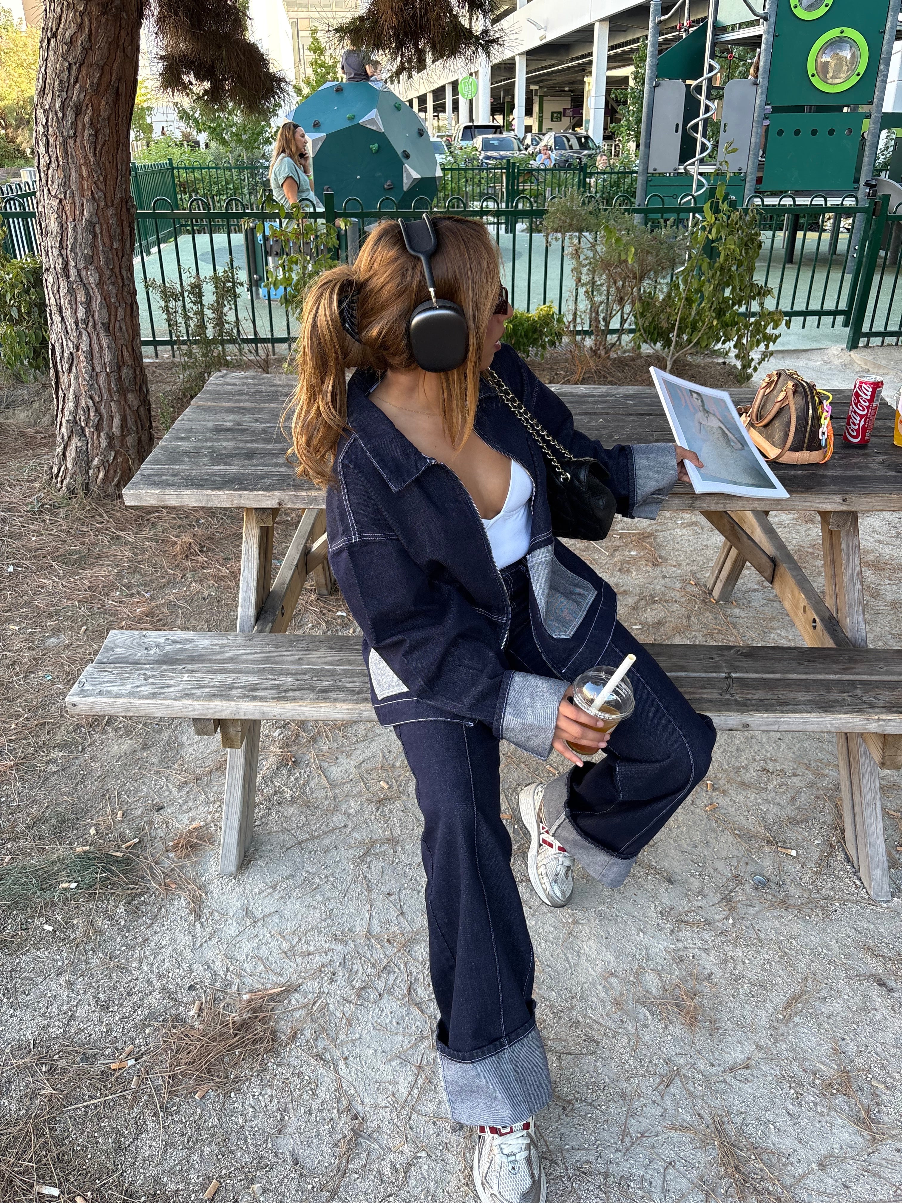Veste en jeans retroussé MYMY