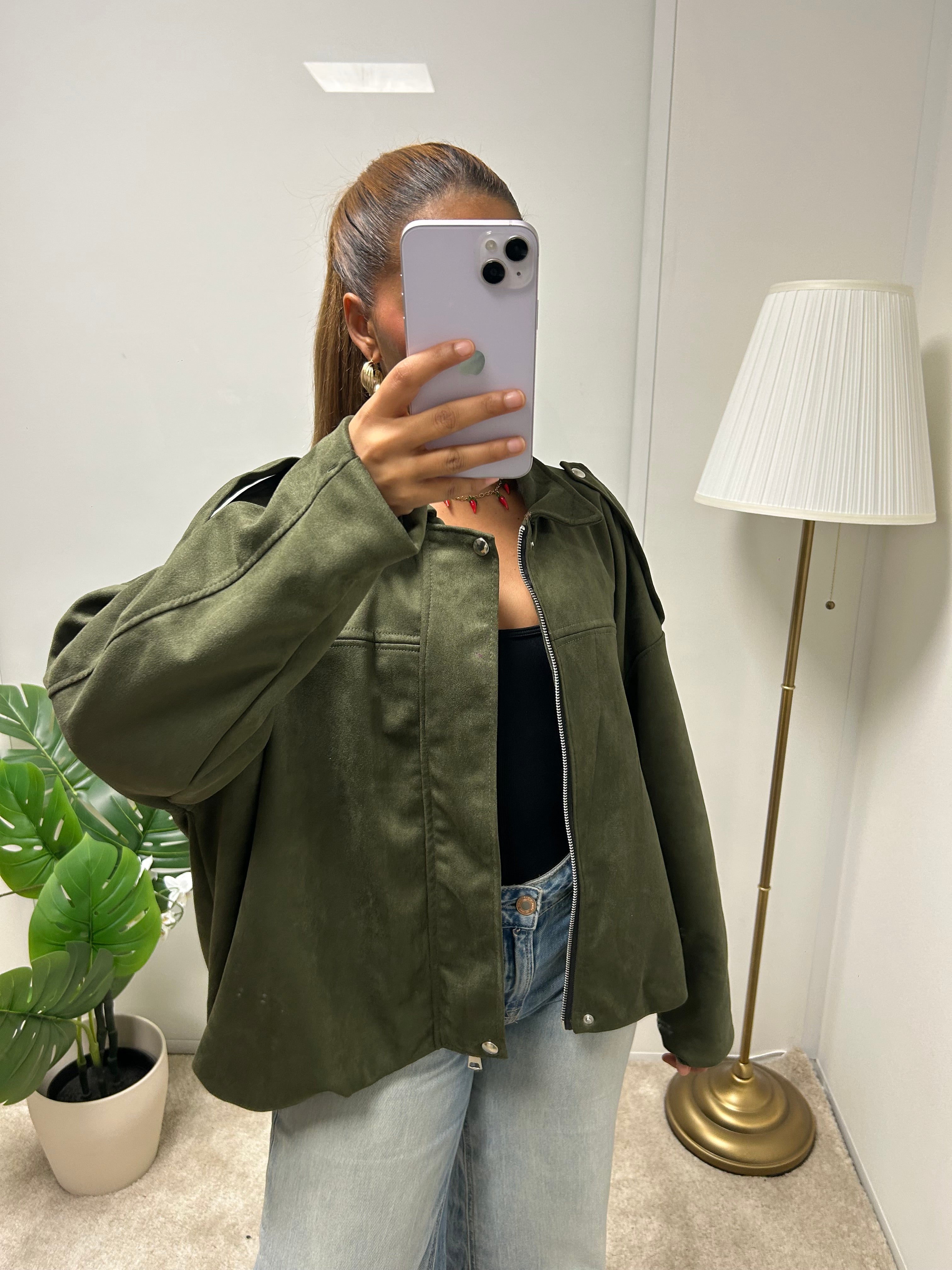 Veste bombers suédine en daim dania