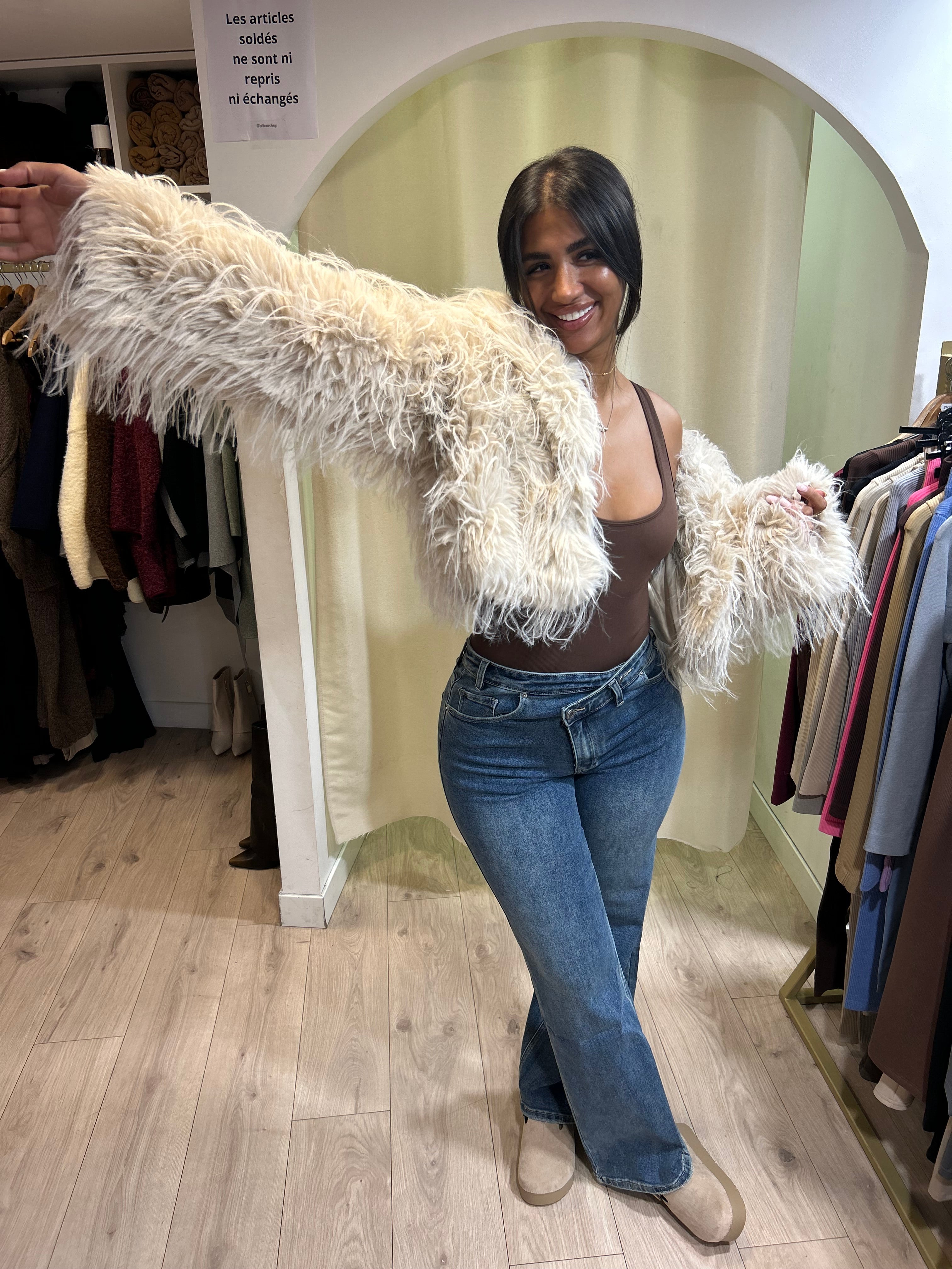 Fourrure Lucy beige(40968)